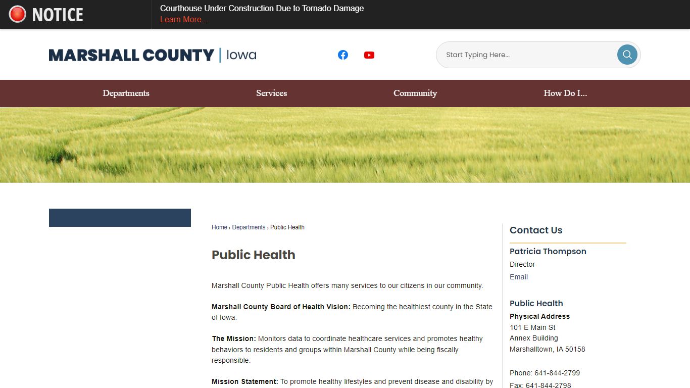 Public Health | Marshall County, IA